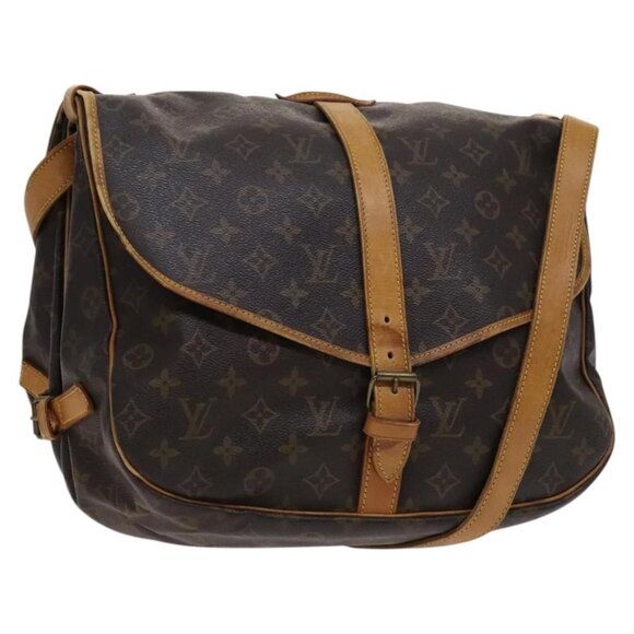 LOUIS VUITTON Monogram Saumur 35 Shoulder Bag M42254 LV Auth ar13275 - Picture 1 of 16